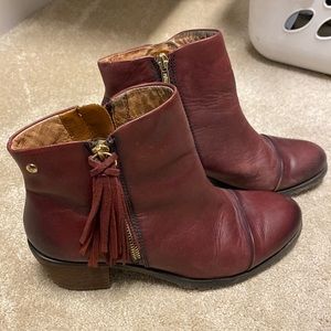 Maroon waterproof booties